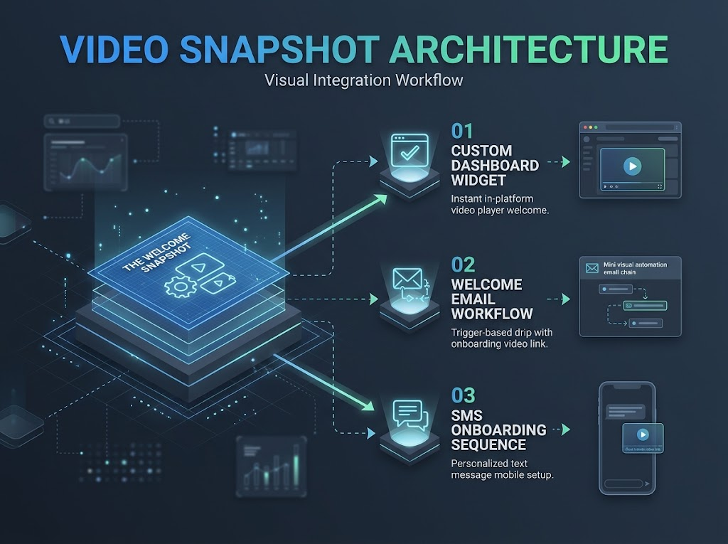 GoHighLevel video snapshot integration diagram