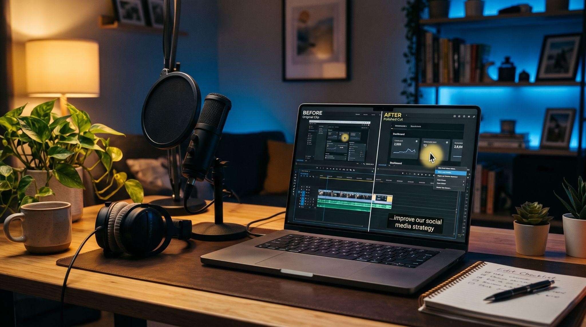 Editing a raw screen recording into a polished GoHighLevel demo video