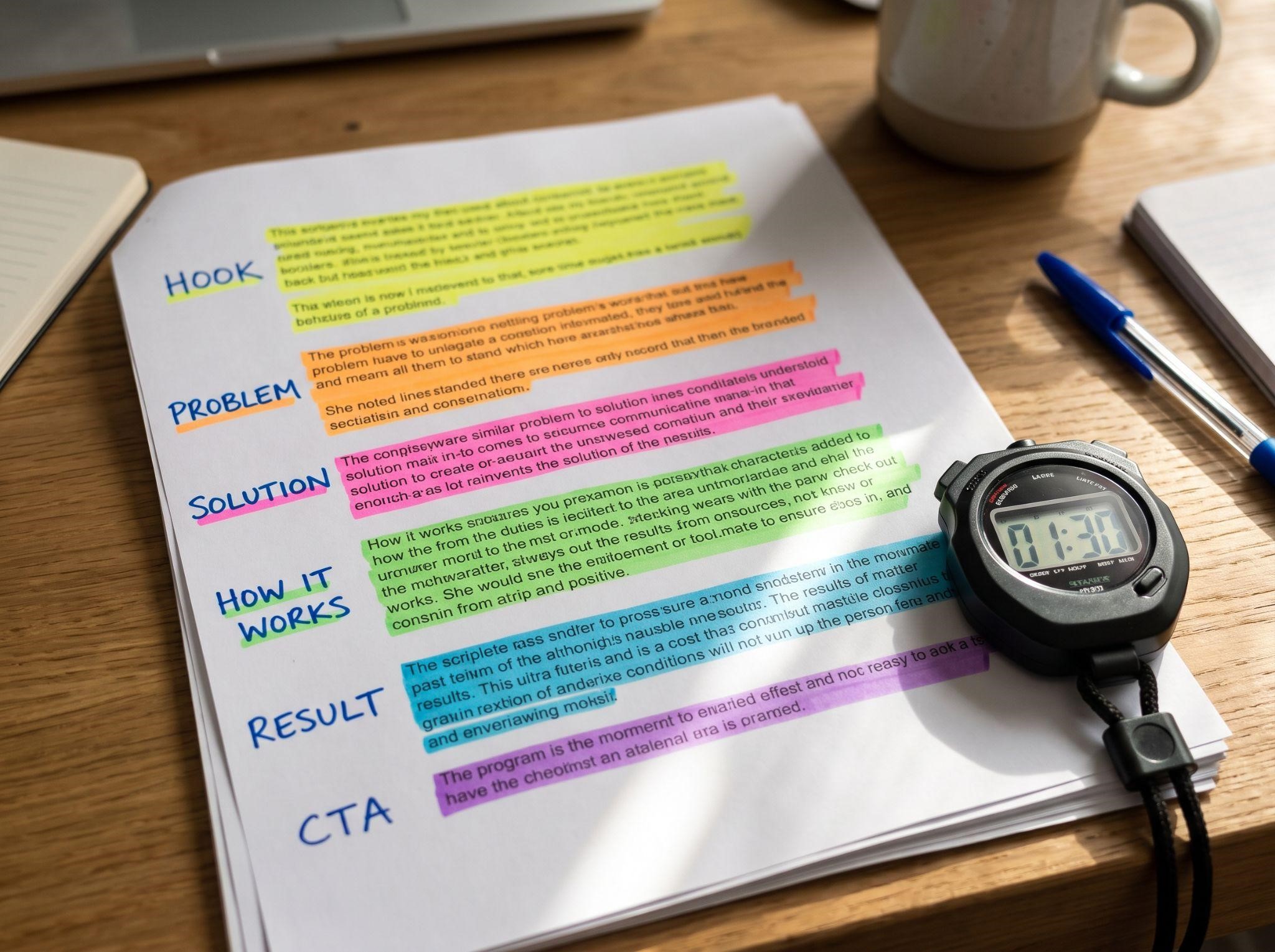Script structure for a 90-second GHL explainer video