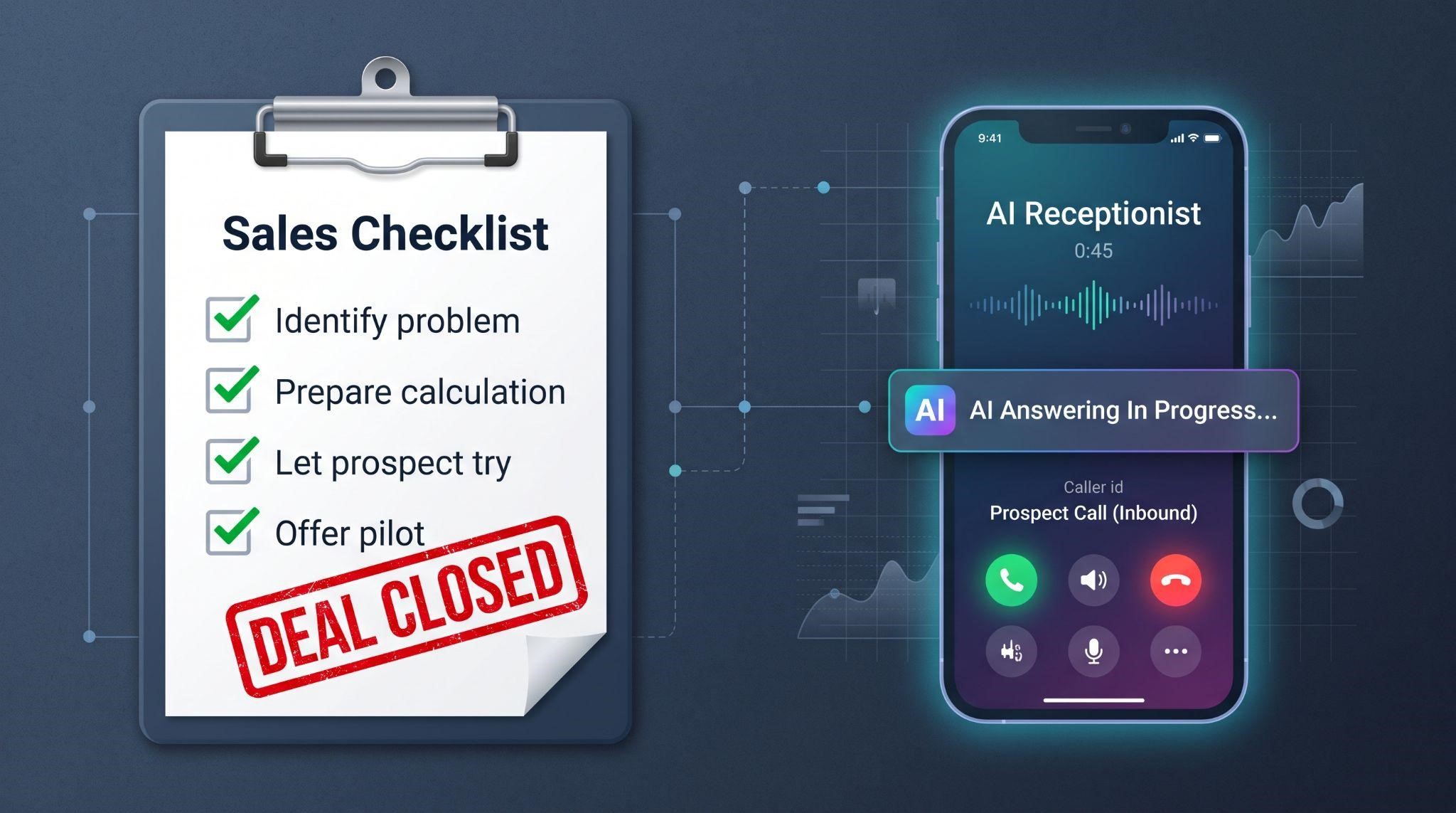 Sales checklist for selling a GoHighLevel AI receptionist
