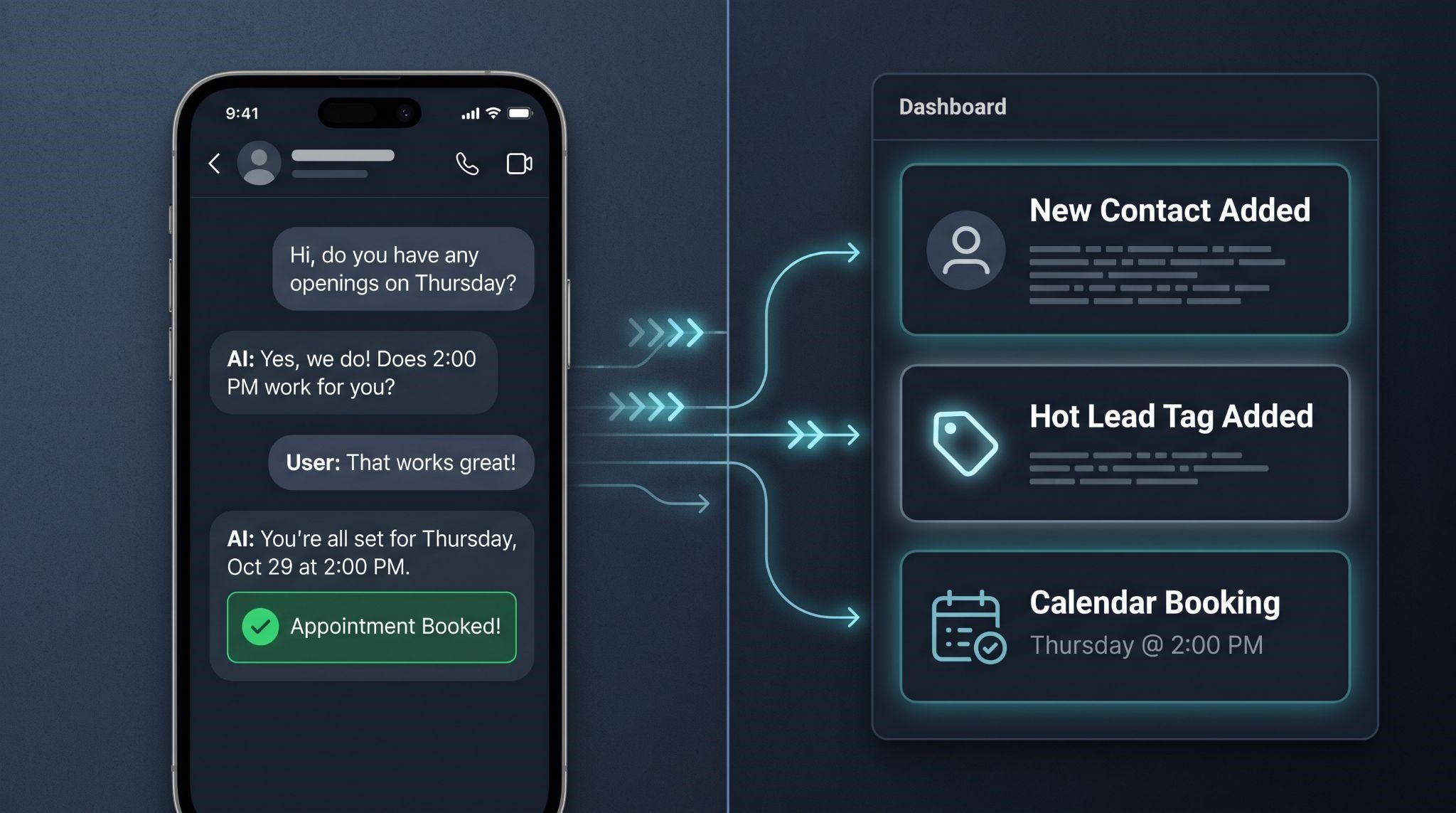 Split-screen technique in an AI SaaS demo video