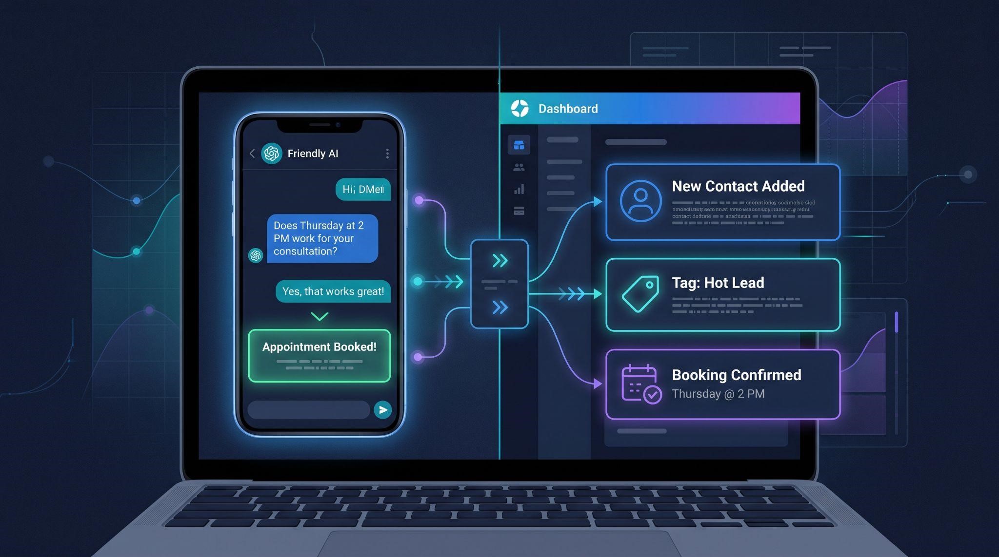 AI SaaS demo video showing AI working on both sides of a conversation