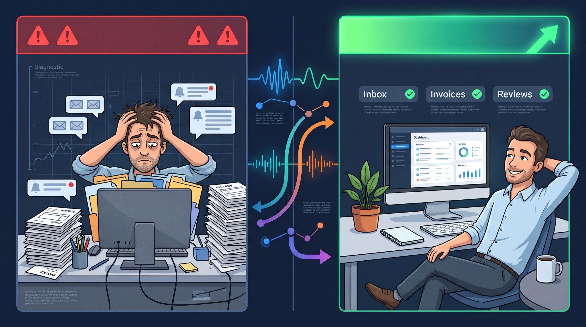 Prozex Pilot explainer video example using a character-led story