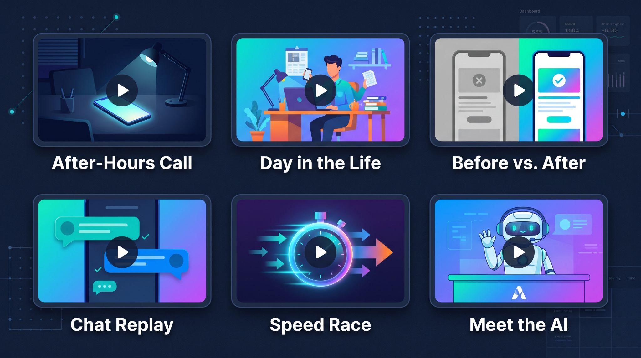 AI software explainer video examples in different styles