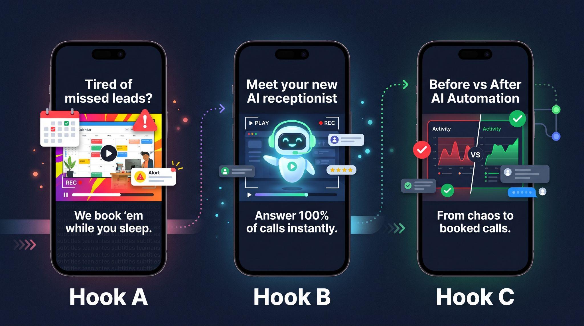 Testing short-form video ad hooks for AI SaaS video marketing