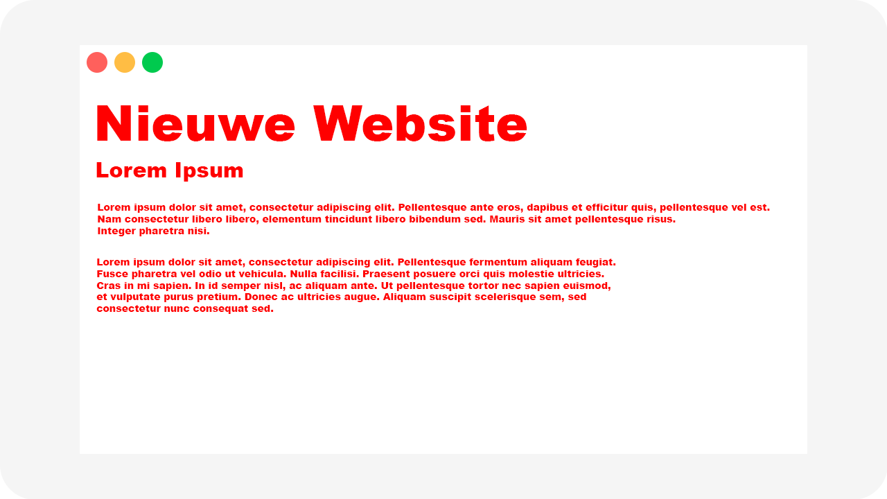 Nieuwe website