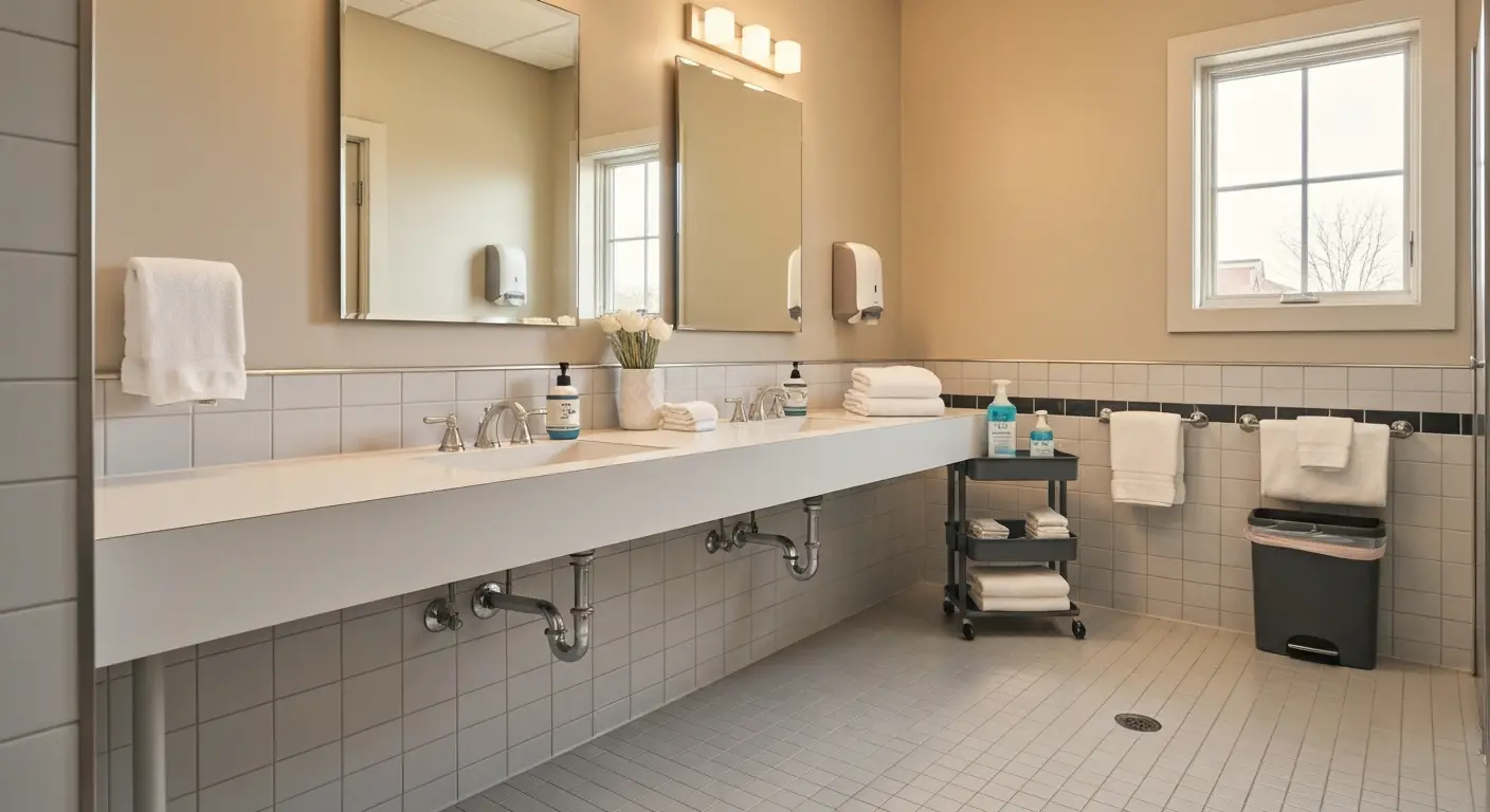 Restroom cleaning services for offices