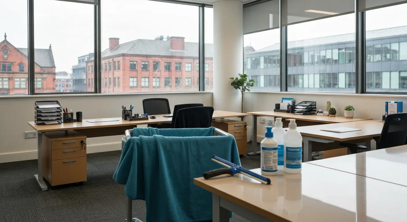 Office cleaning workspace