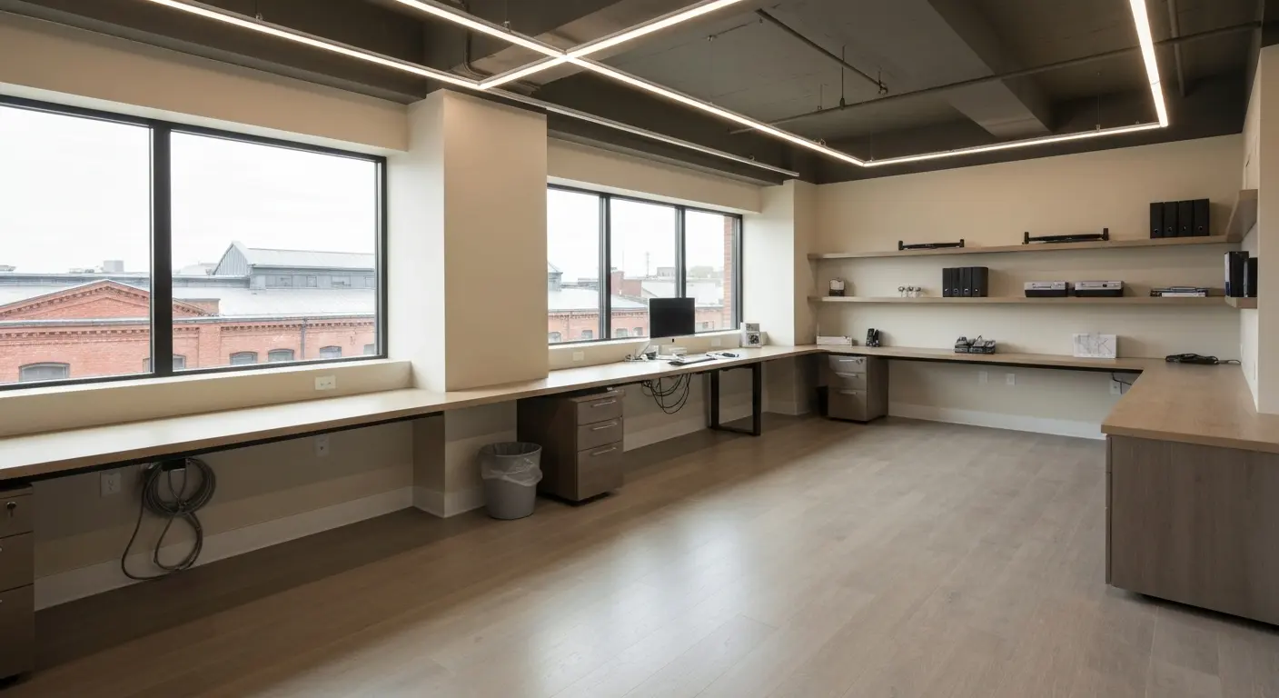 Clean office workspace