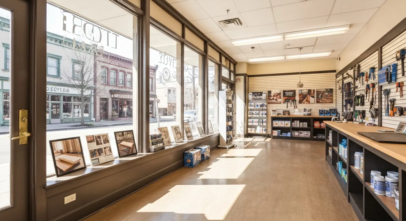 Clean retail store interior