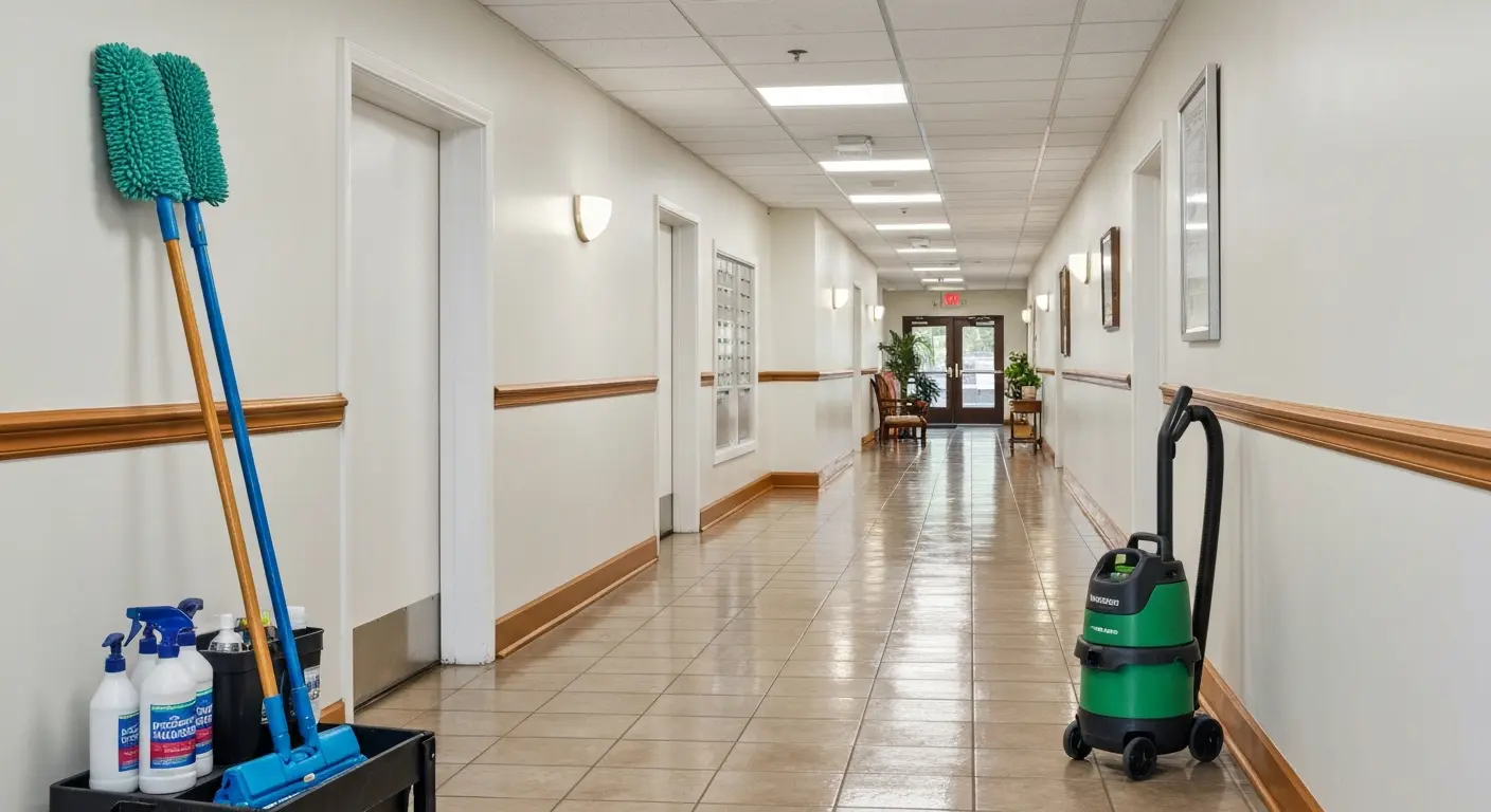 Apartment building common area cleaning
