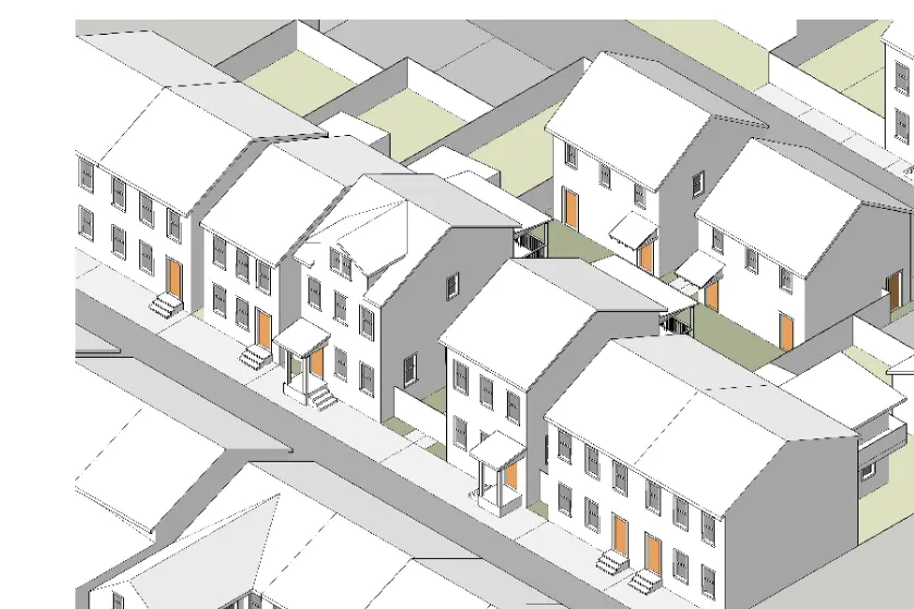 Rendering of the Neighborhoods Built by Neighbors development in York