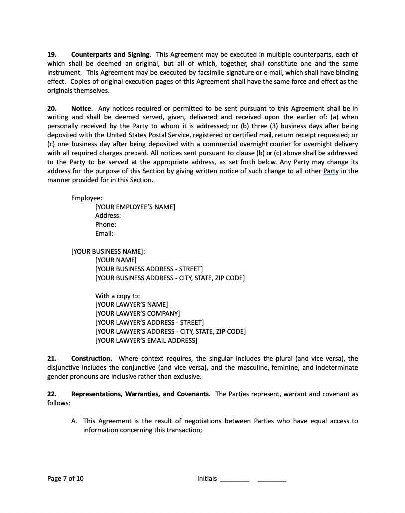 Example Employment Contract 7