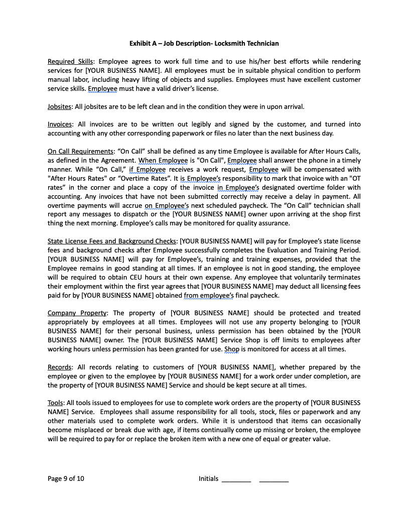Example Employment Contract 9