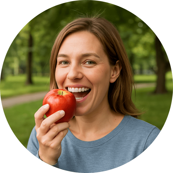 People smiling with confidence.