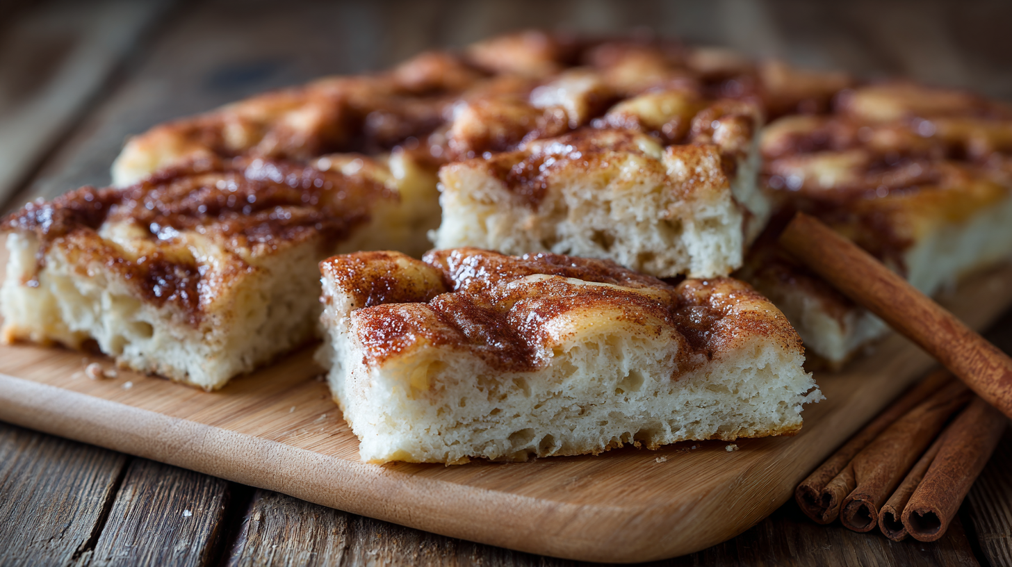 Sticky pecan cinnamon roll focaccia