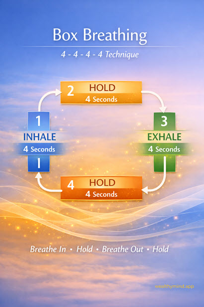 Box Breathing 4-4-4-4 pattern