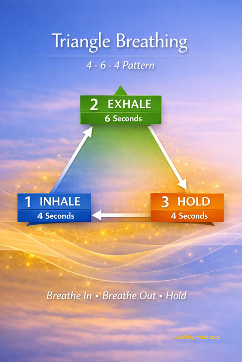 Triangle Breathing pattern diagram
