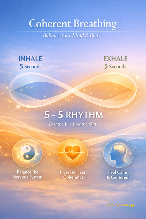 Coherent Breathing Diagram 5-5 pattern