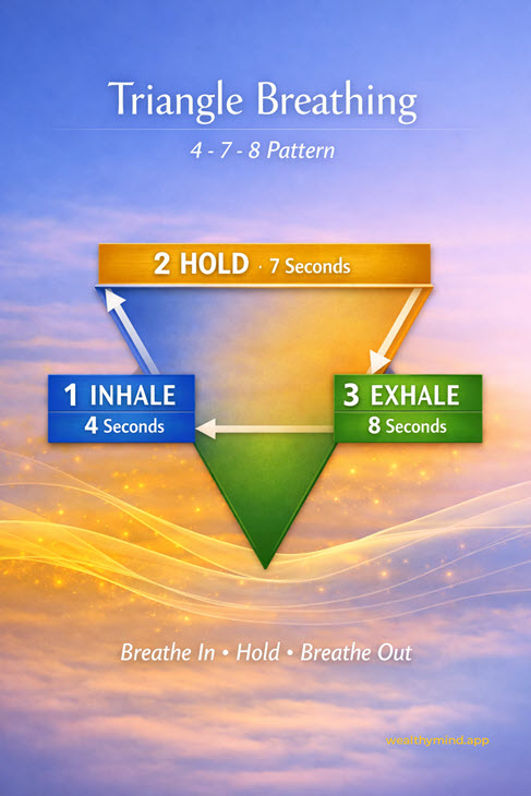 Inverted Triangle Breathing Diagram for Pattern 4-7-8 