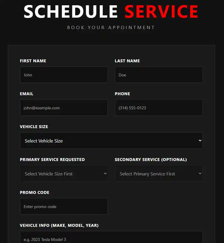 Websites with Direct Booking & Scheduling view 4