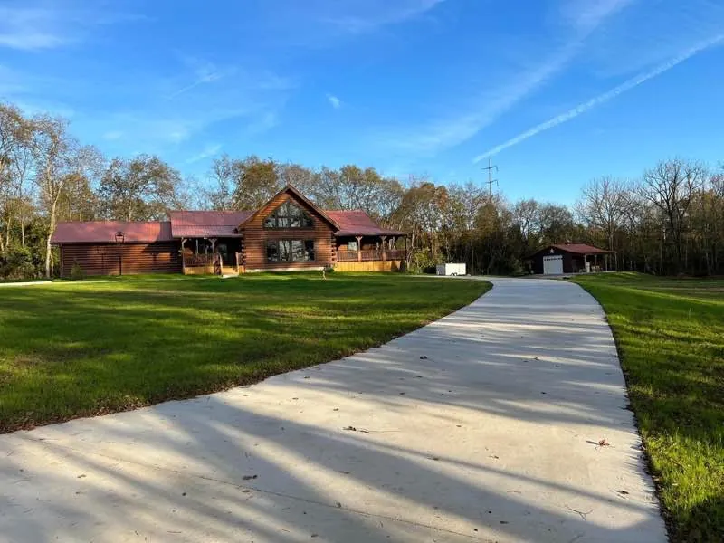 Completed concrete driveway and site work by Blackburn Construction in Gallatin, TN