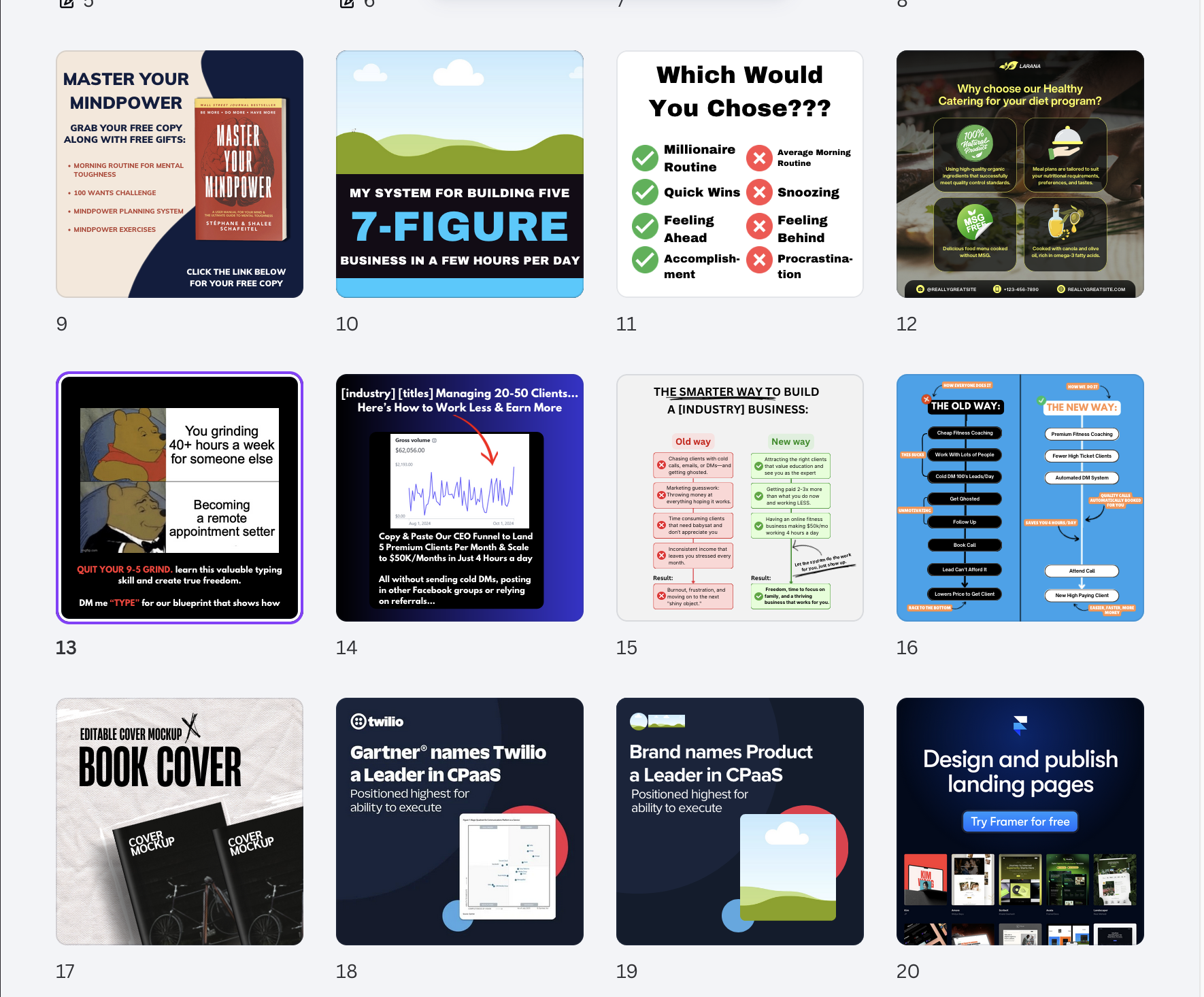 Coaching and info product ad template preview