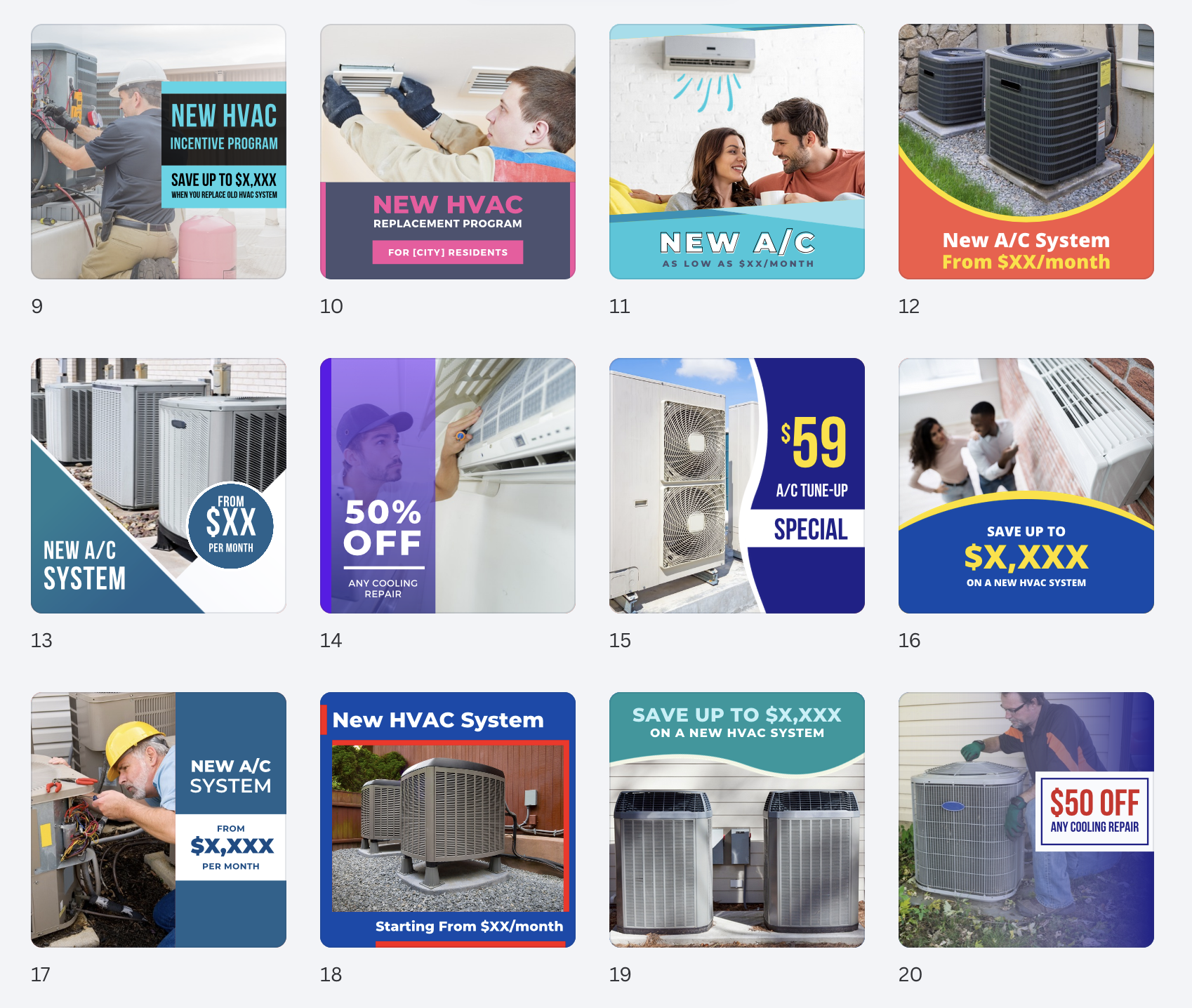 HVAC and trades ad template preview