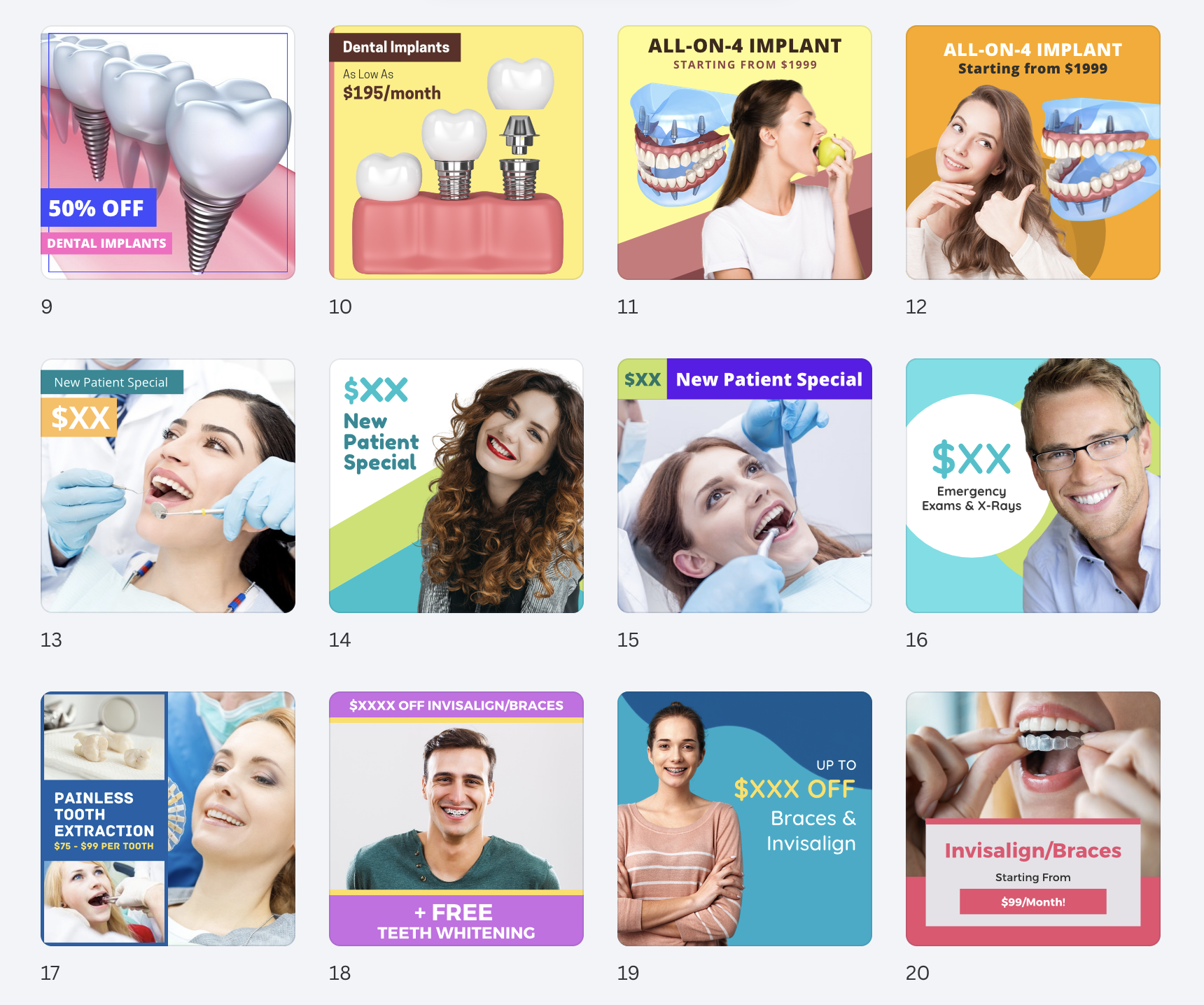 Dental and medical ad template preview