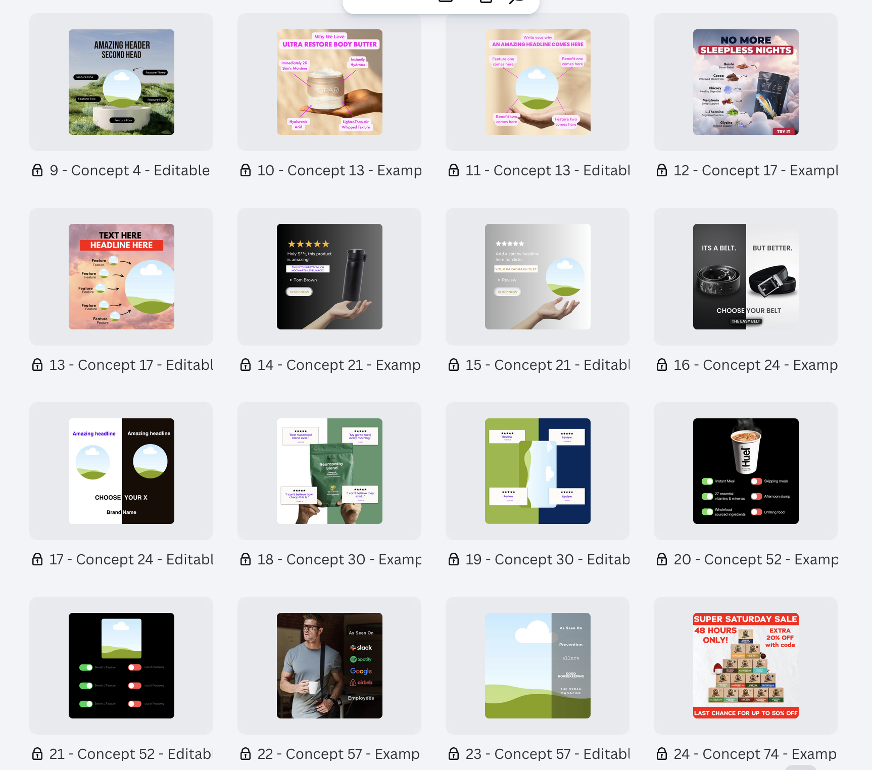 E-commerce ad template preview