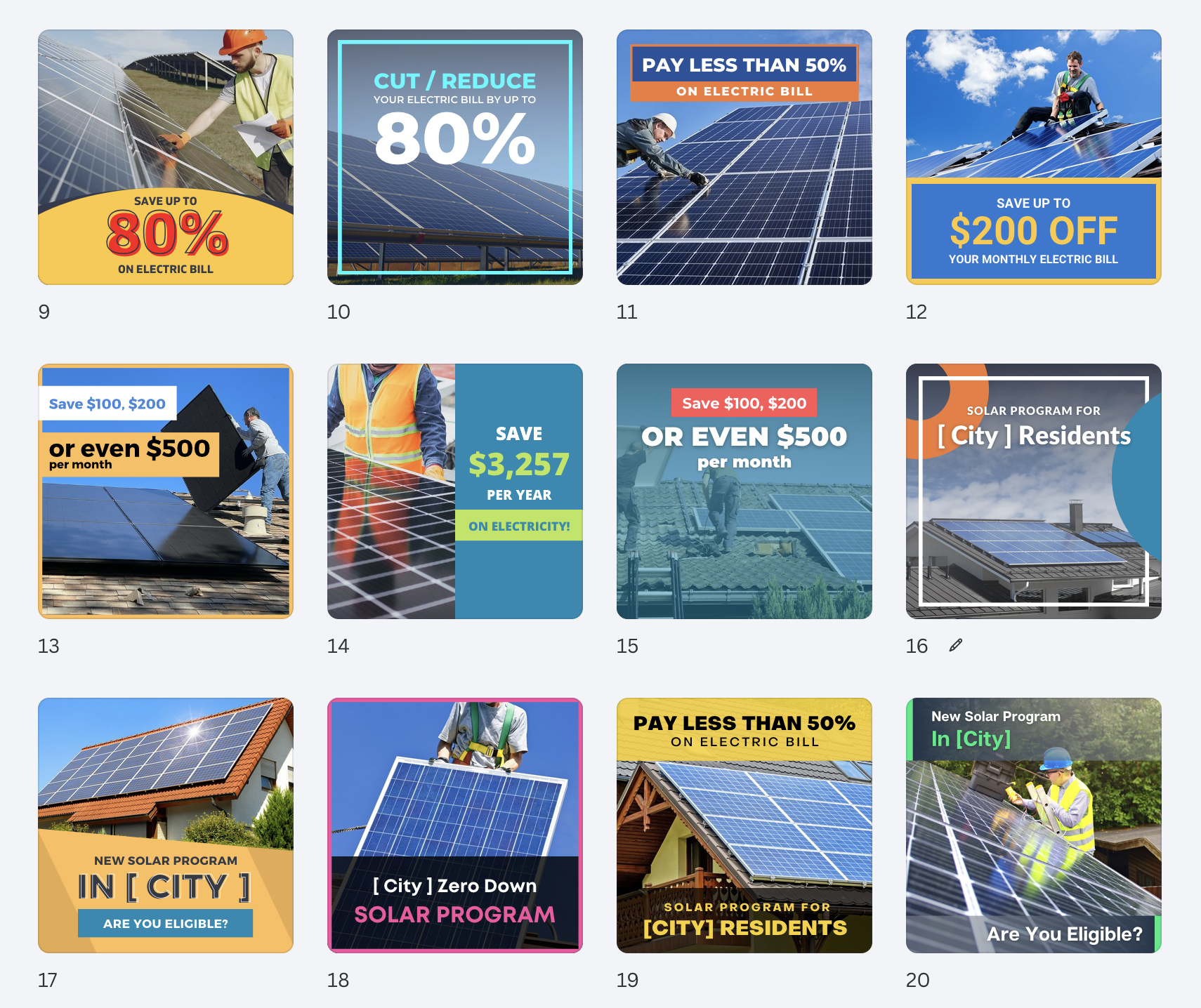 Solar ad template preview