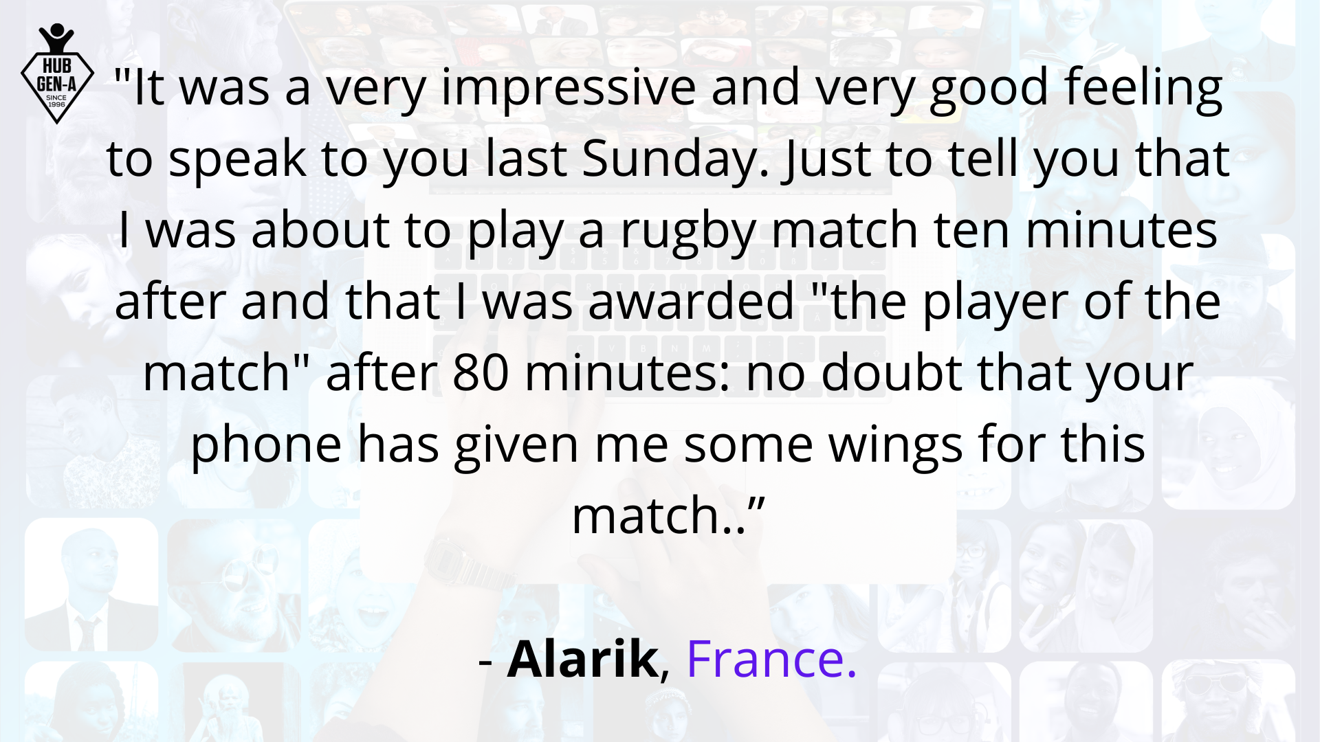 Client testimonial