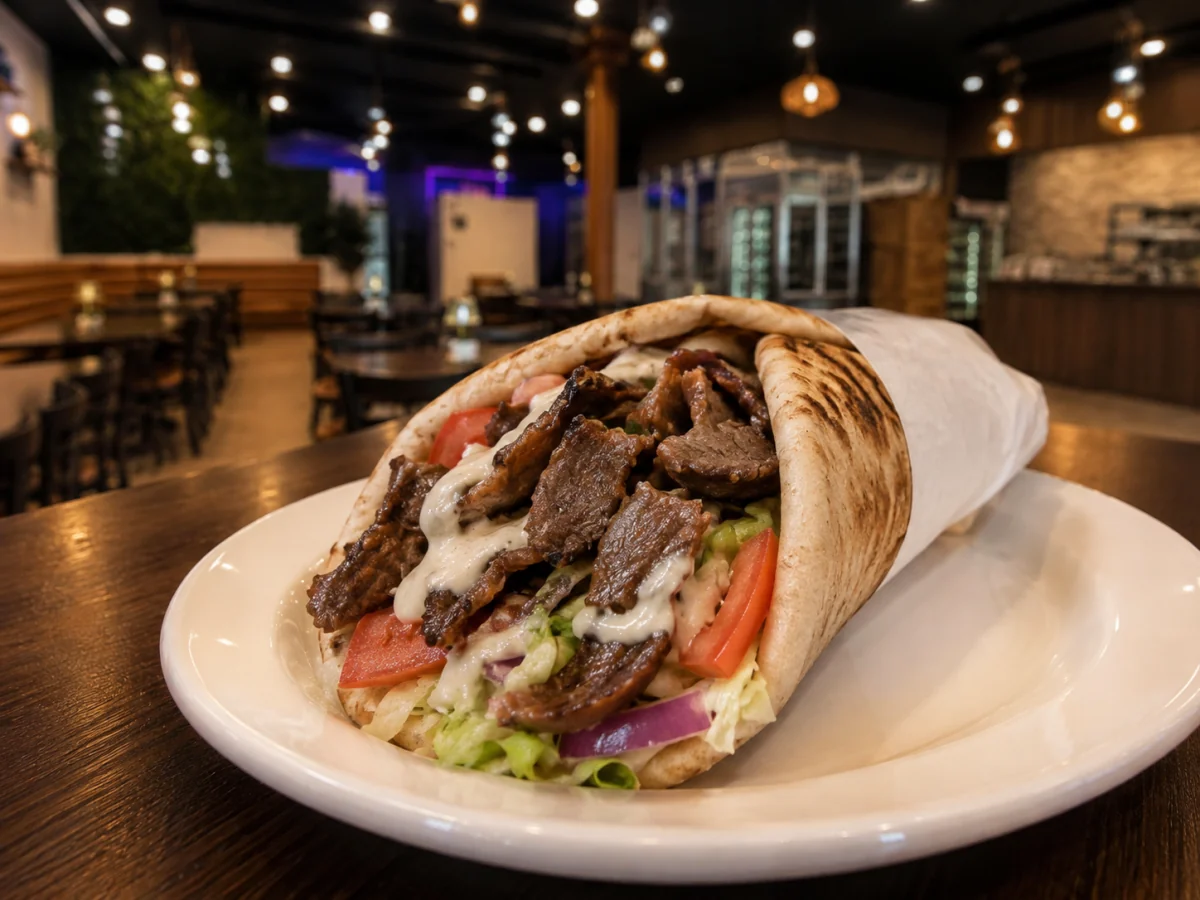 Beef Shawarma Wrap at Pita House Big Bear Lake