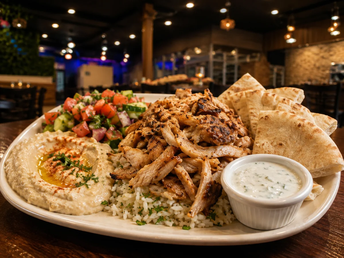 Chicken Shawarma Platter at Pita House Big Bear Lake