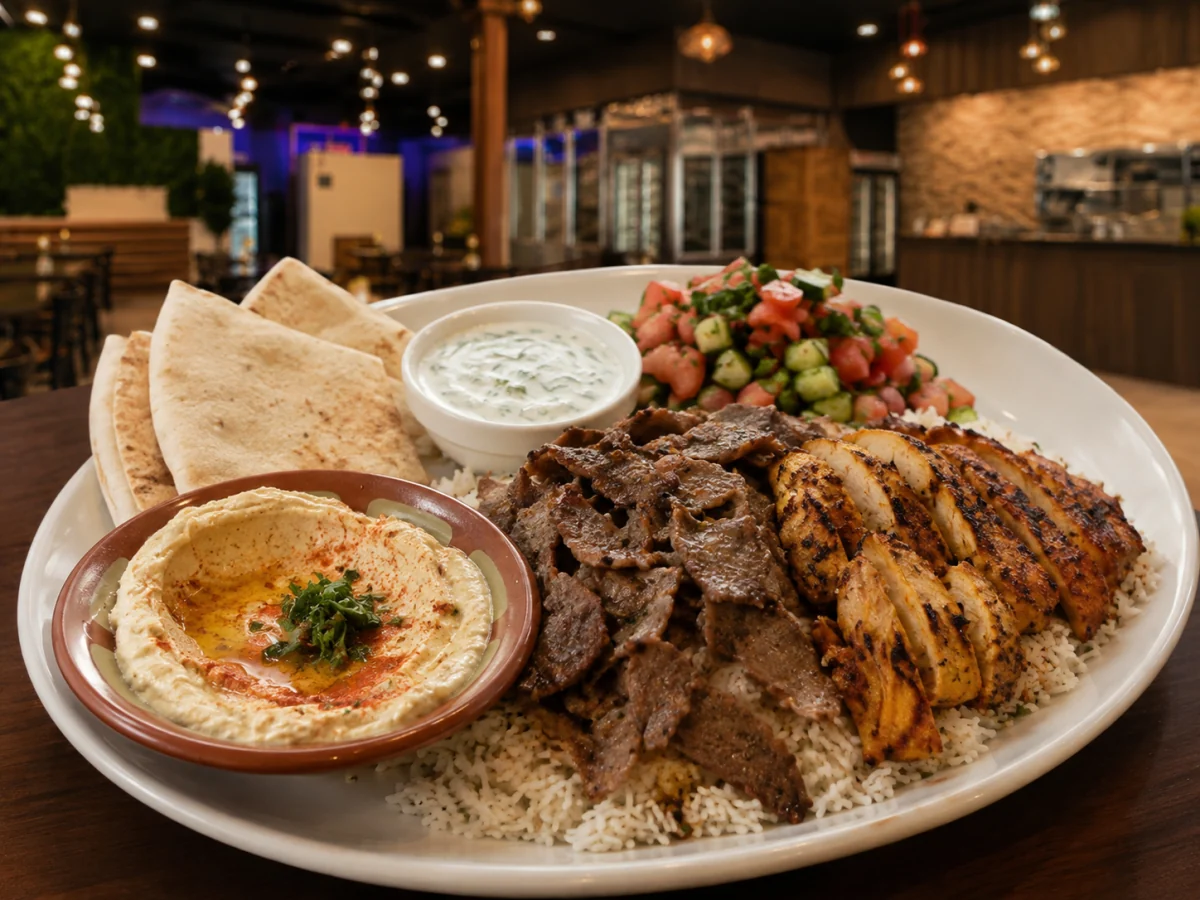 Mixed Shawarma Platter at Pita House Big Bear Lake