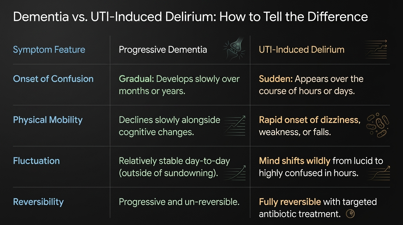 UTI delirium vs dementia UTI delirium vs dementia