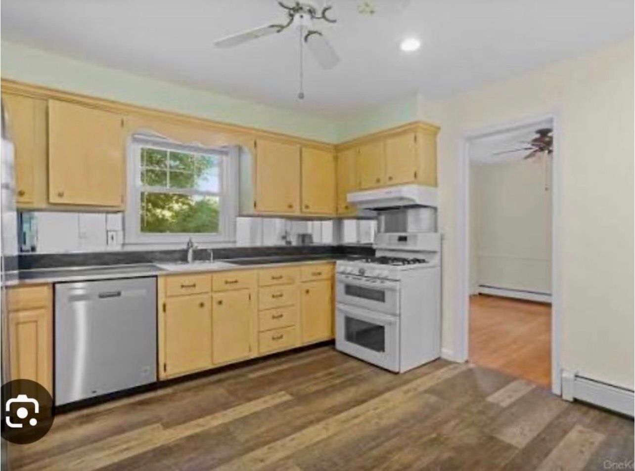 Before kitchen and first floor renovation in Thornwood NY showing closed off outdated layout