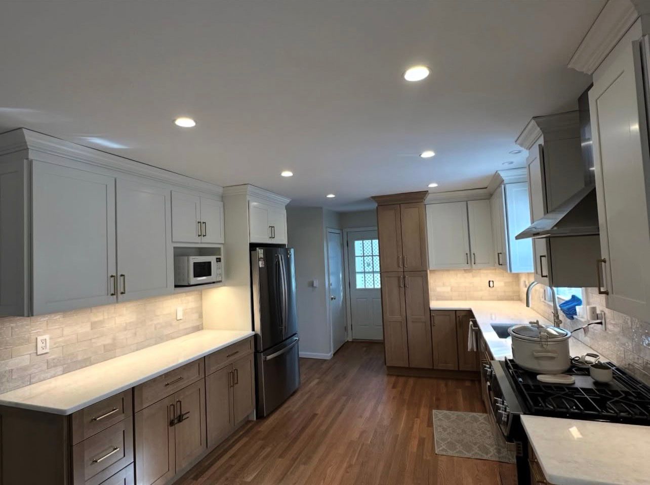 Kitchen cabinet lighting installation in Thornwood NY remodel with under cabinet illumination