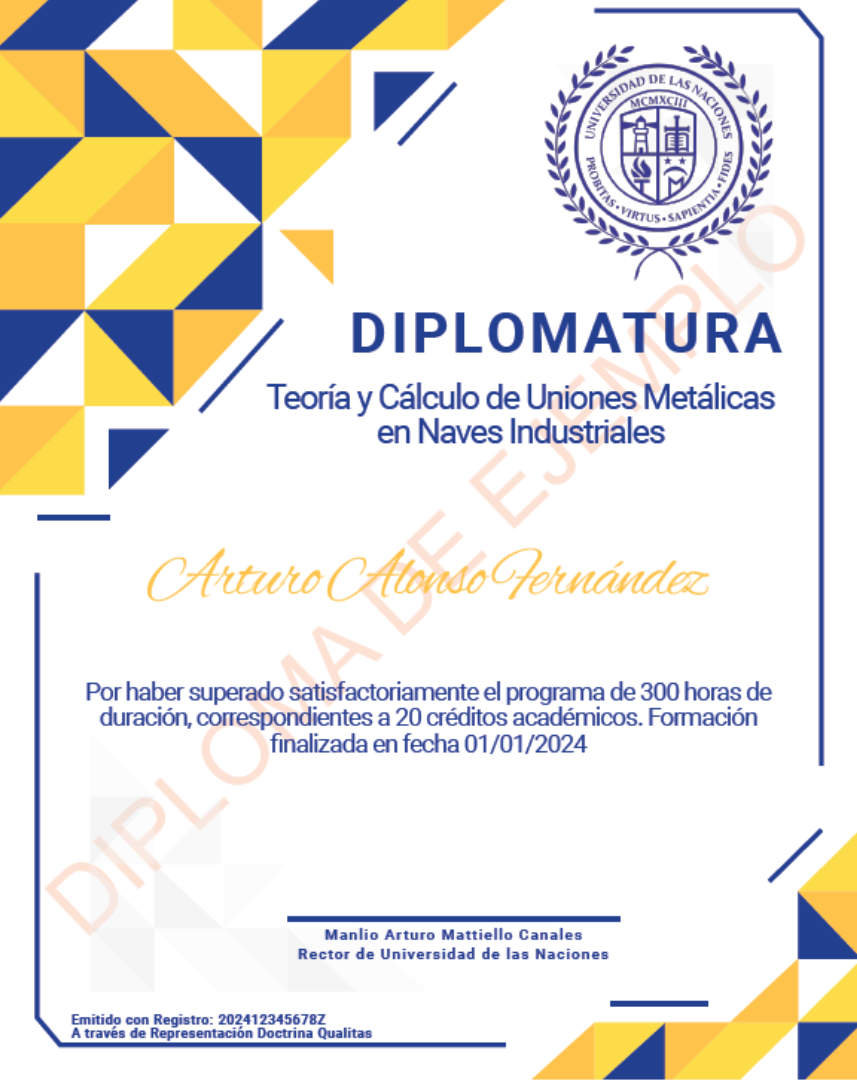 Diploma Universidad de las Naciones