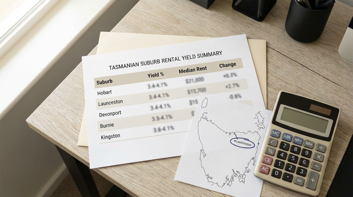 Rental yield for Tasmanian suburbs
