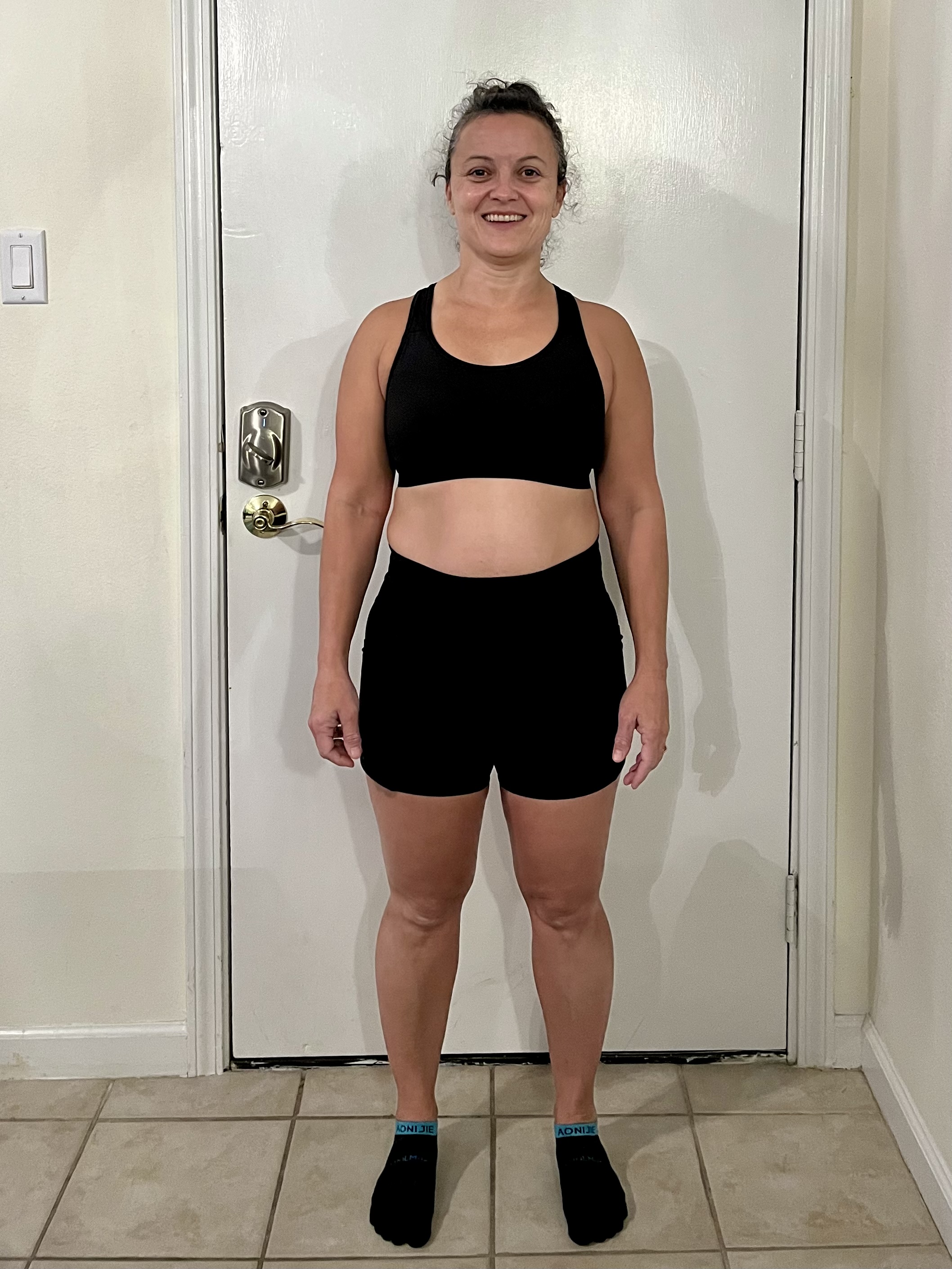 Vanessa before GymForce — 133 lbs, 27% body fat