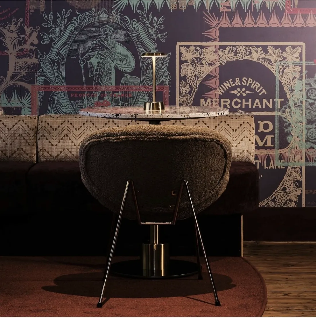 The arched back bar at The Cocktail Mafia.