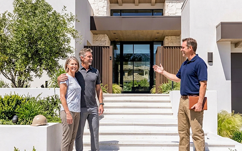 Rawhide builder welcoming homeowners at their finished home
