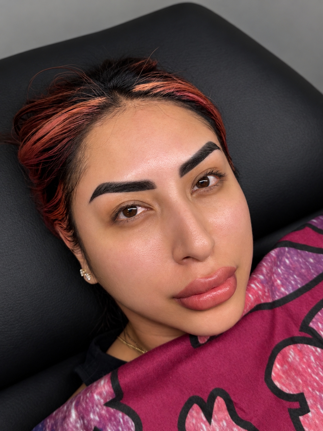Powder brows and lip blush