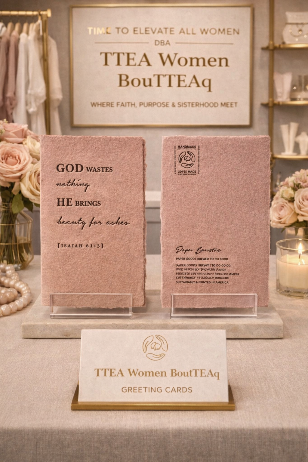 God Wastes Nothing. He Brings Beauty For Ashes card