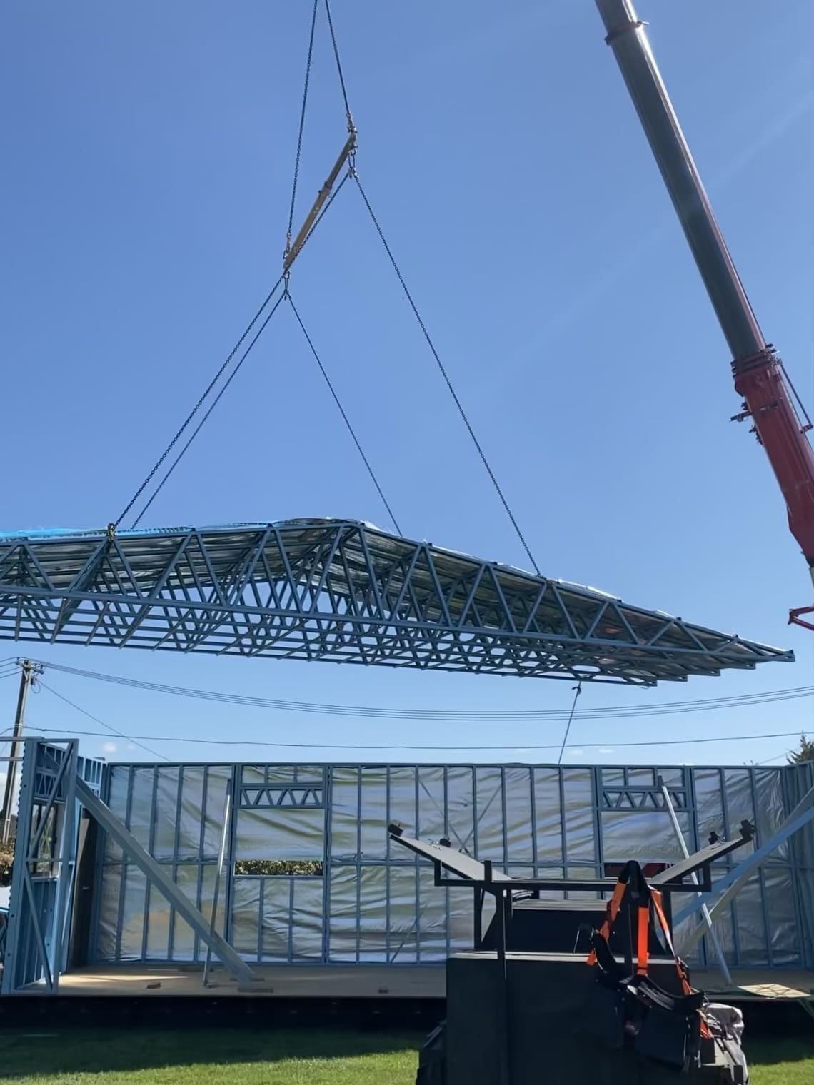 Finished interior fit-out of a North Western Modular cabin built for accommodation in NSW