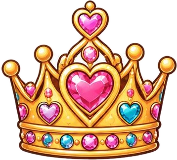 Gold heart crown