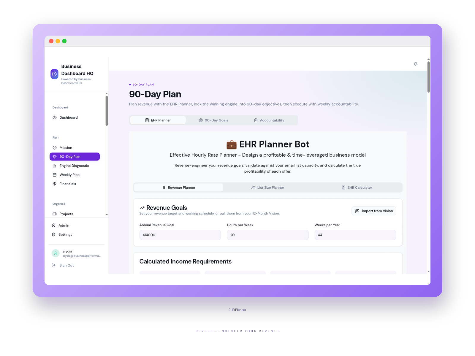 EHR Planner