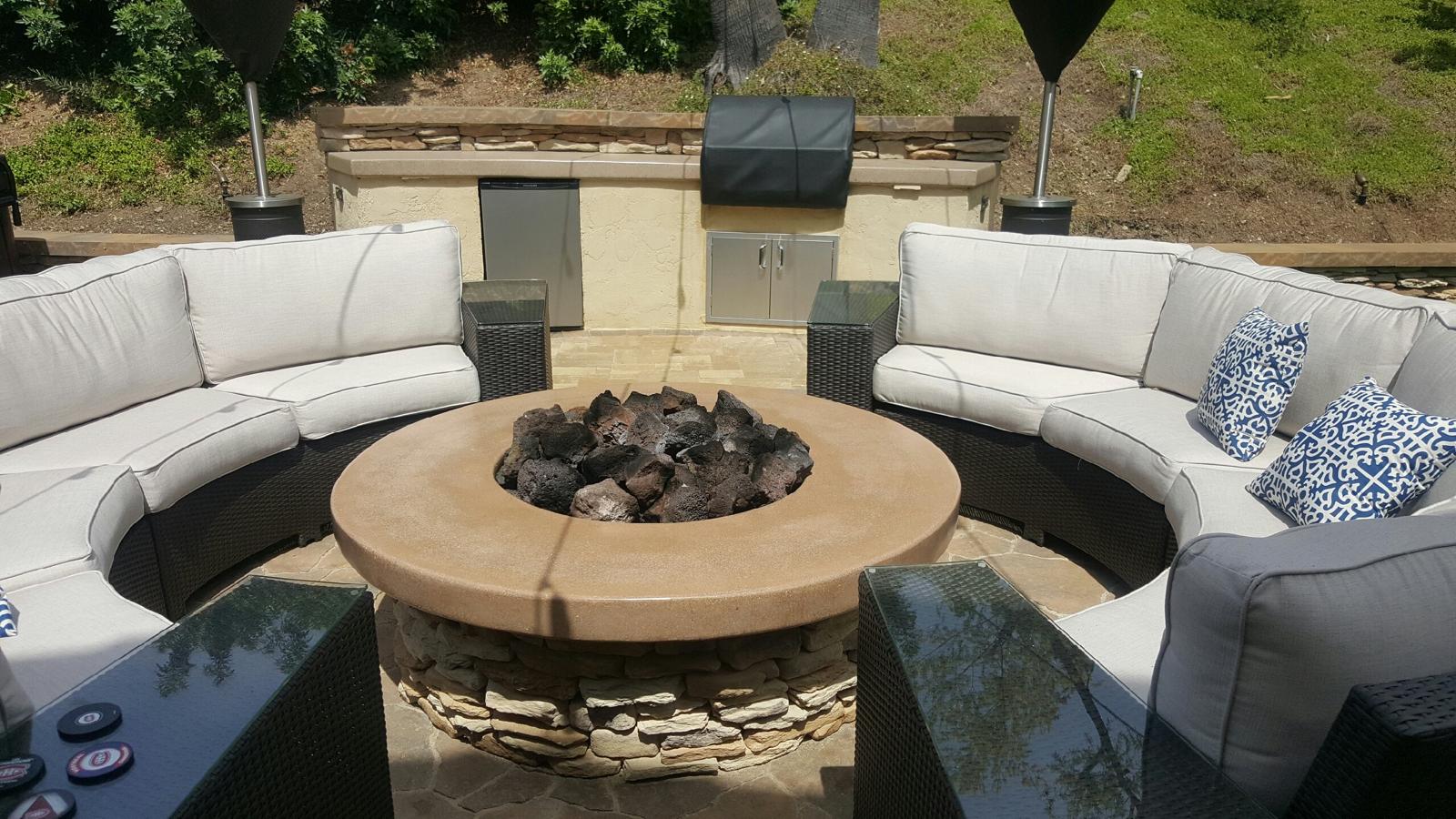 Artificial turf and stepping stones