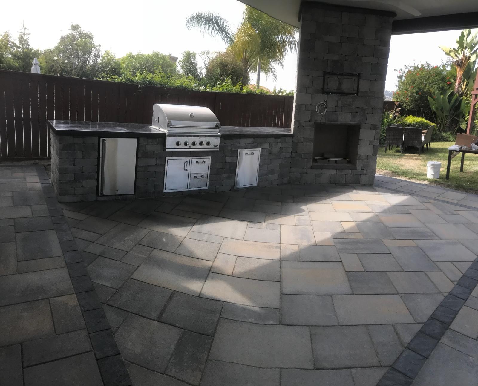 Outdoor kitchen and patio